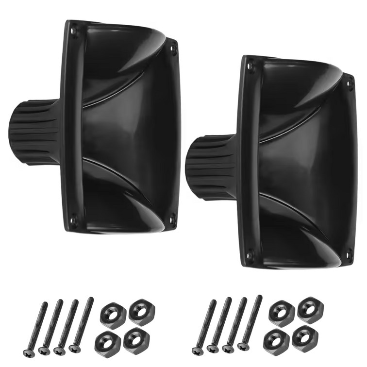 Kit 2 Cornetas LC 07-DH200 Retangular Com Parafusos Preta