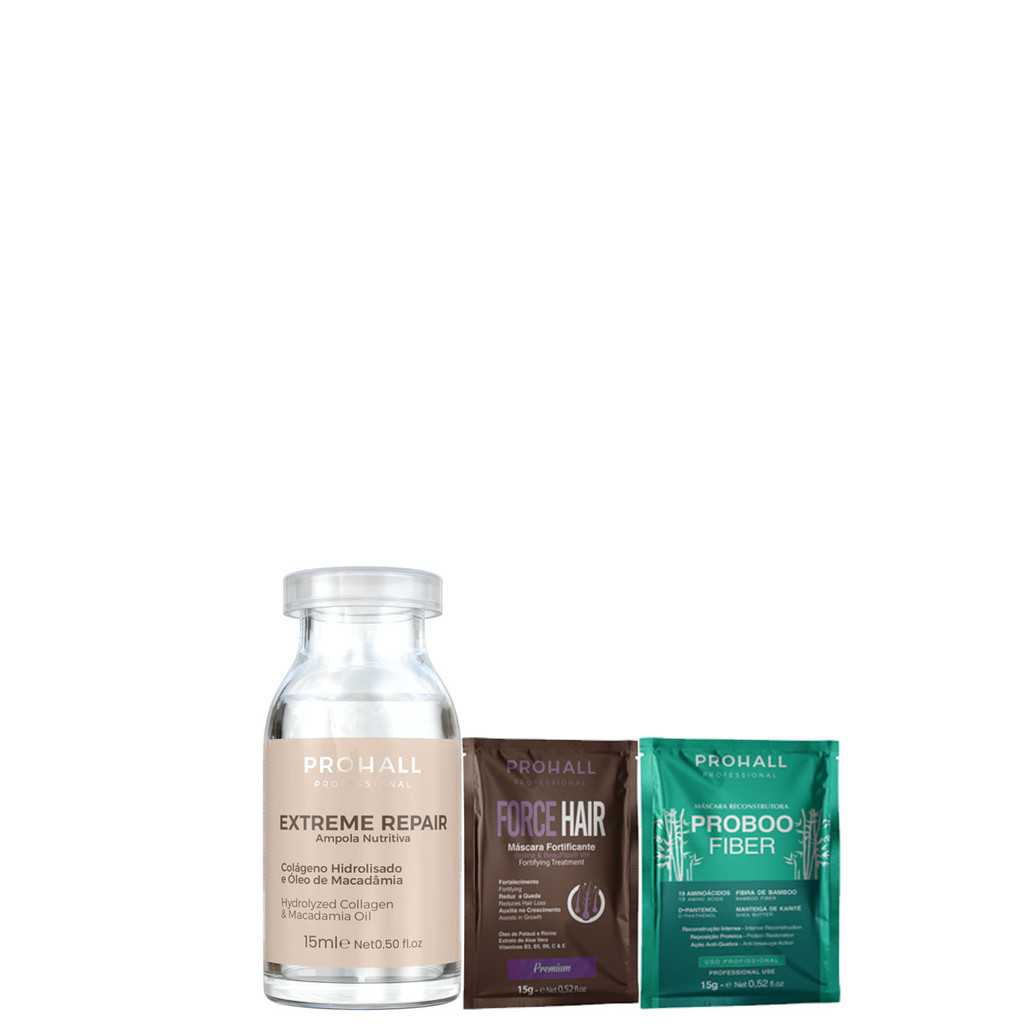 Ampola Nutritiva Extreme Repair 15ml Original Prohall em Oferta na Shopee