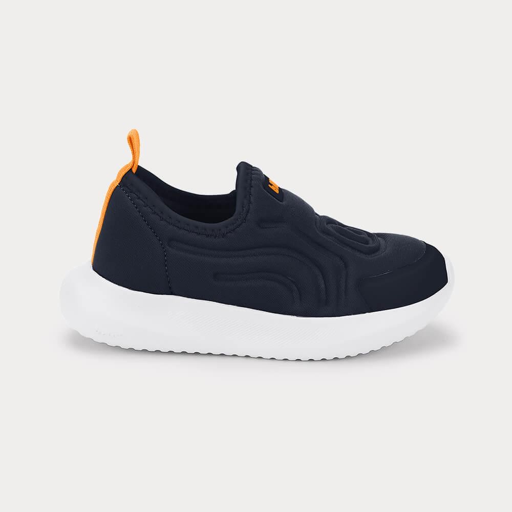 Tênis Infantil Bibi Flash Azul Marinho com Laranja