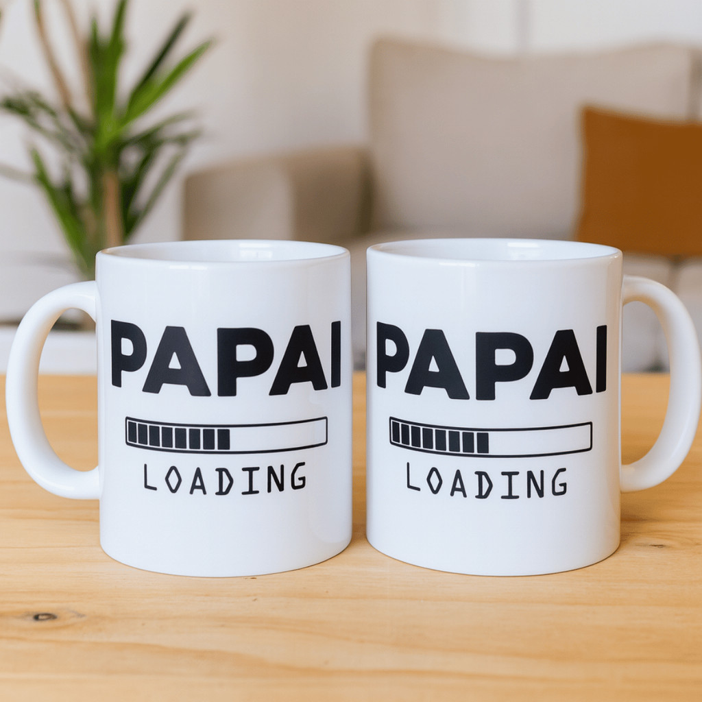 Caneca Presente Papai Loading Pai Primeira Viagem  Dia dos Pais Caixinha