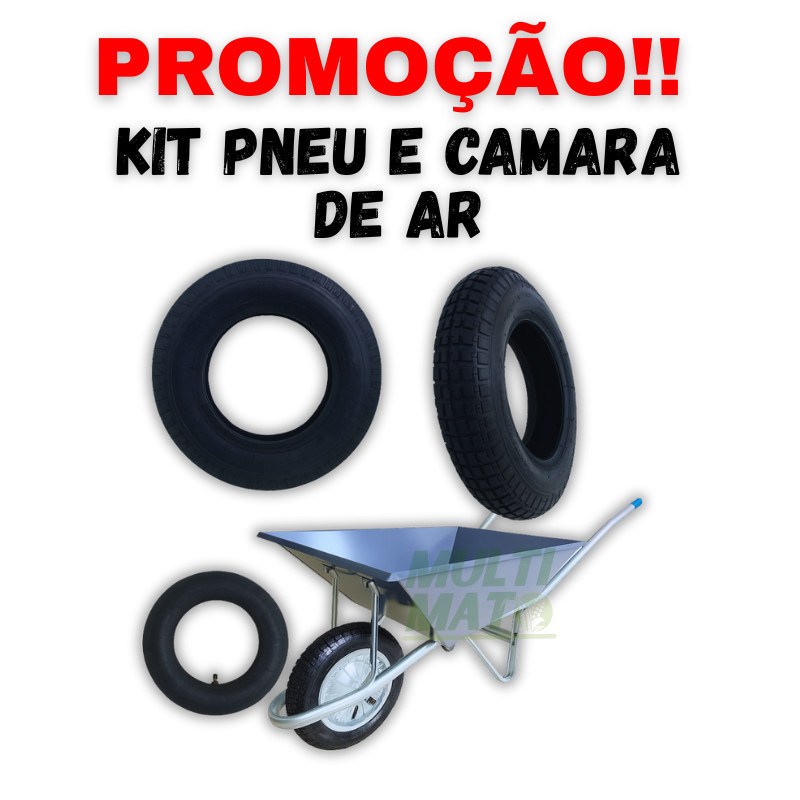 Kit Roda Carrinho de mão pneu carrinho de mão 3.25-8 kit pneu e câmara carrinho de mão pneu para carrinho de obra