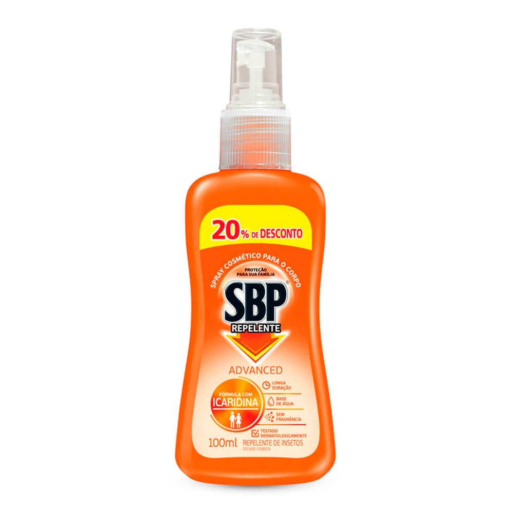 Repelente SBP Advanced com Icaridina Spray 20% Desconto 100ml - Beauty