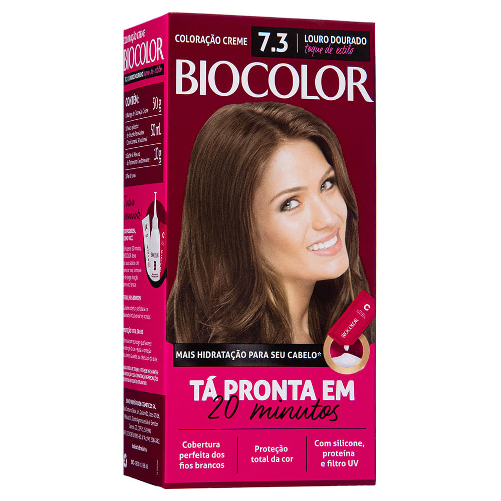 Mini Kit Tintura Creme Biocolor Louro Dourado 7.3 - Beauty