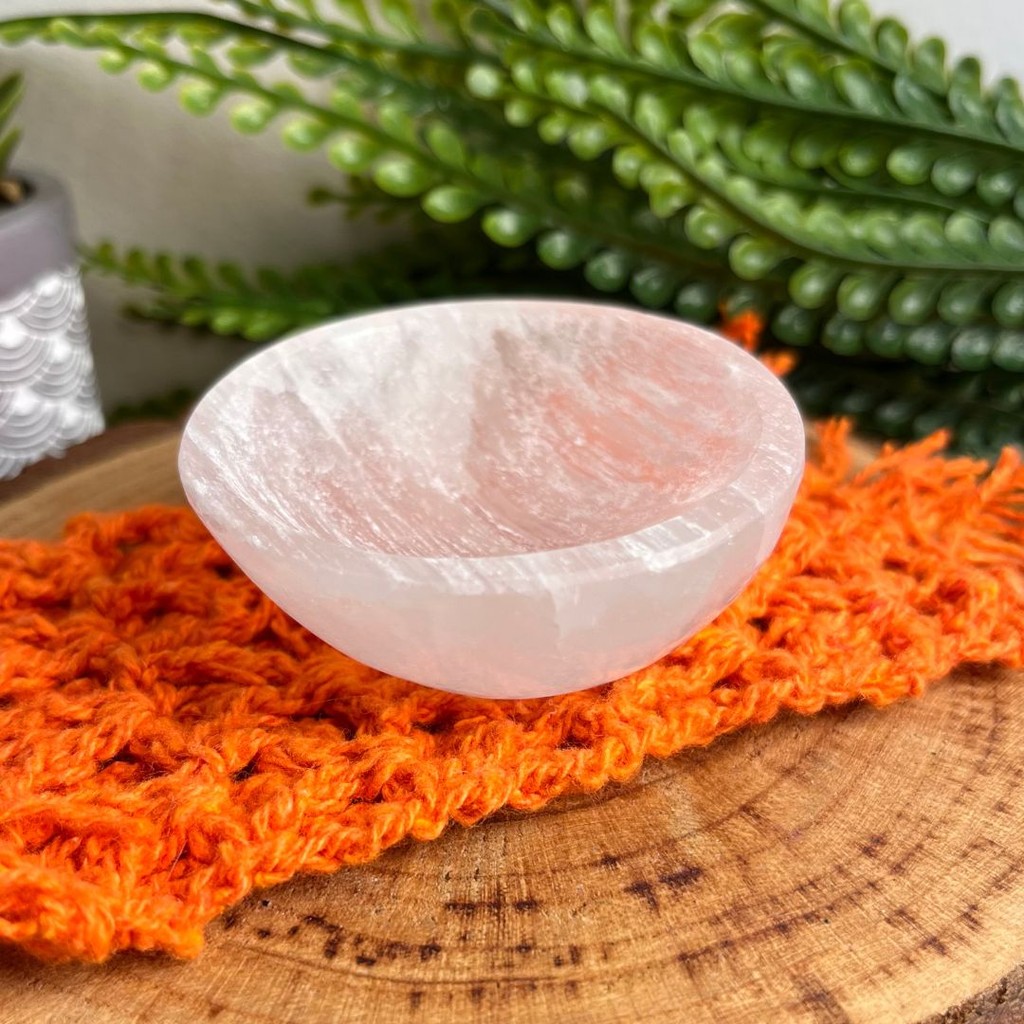 Tigela de Selenita Natural - Bowl de Selenita - 6 cm