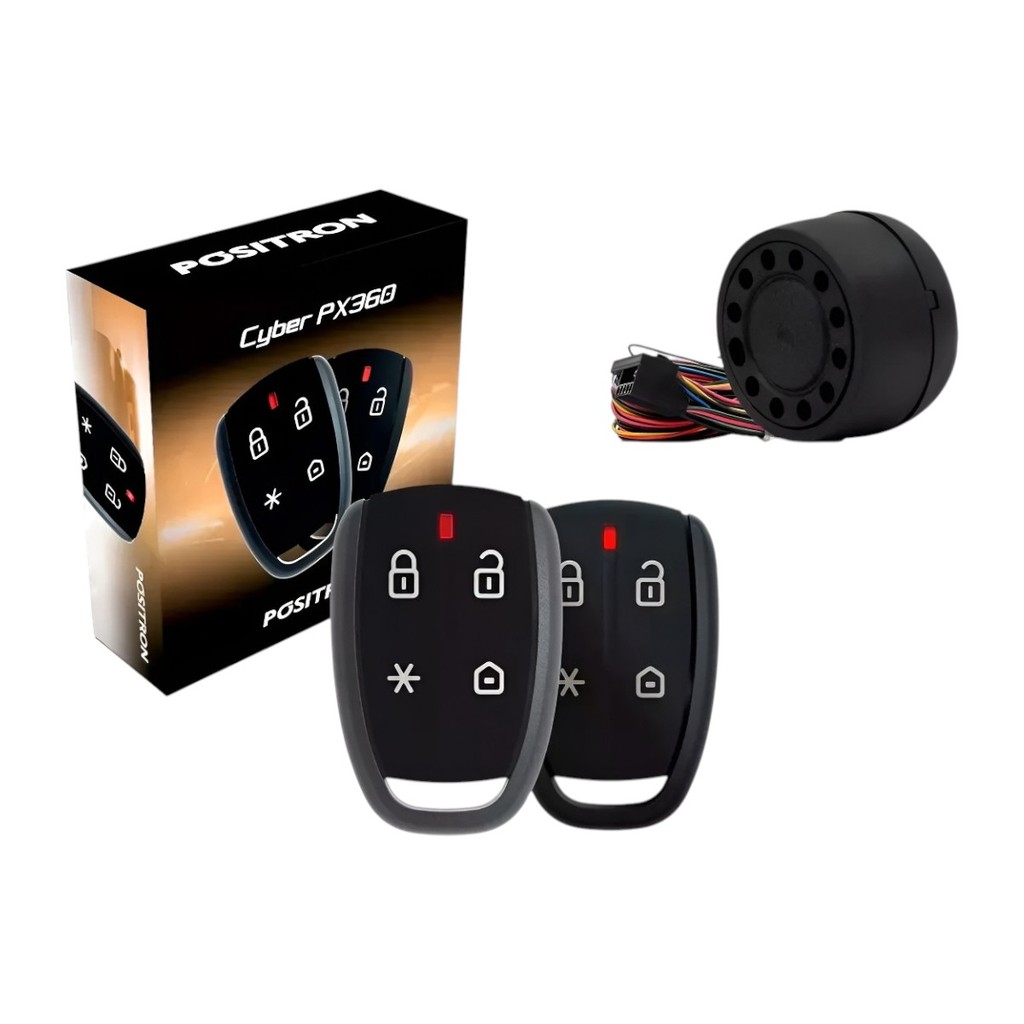 Alarme Automotivo Positron Cyber PX360 Universal com Sirene e Controle