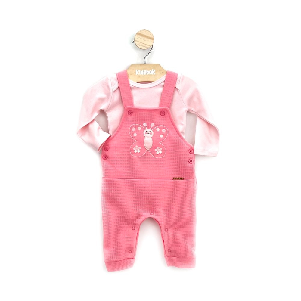 Conjunto Bebê Menina Body e Jardineira  Borboleta - Kiko Baby