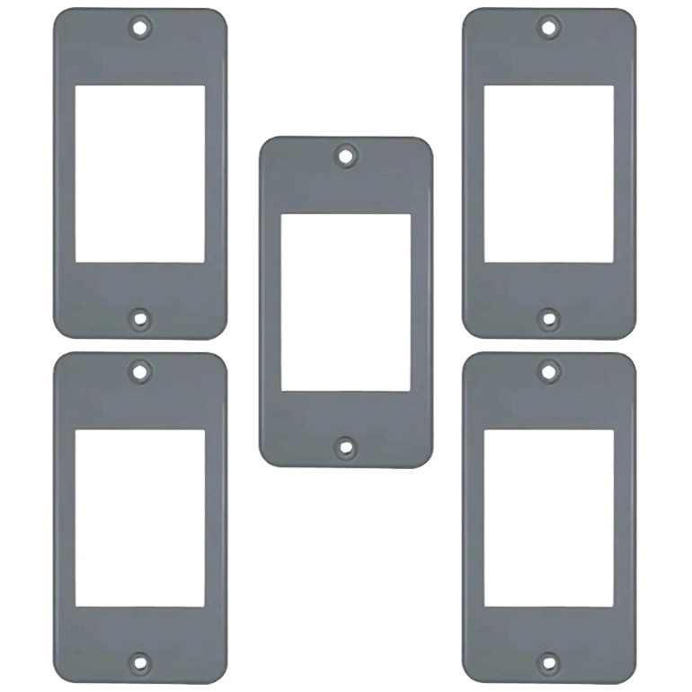 KIT 5 TAMPA PVC CINZA 3 TECLAS 1/2 X 3/4" MASSTER