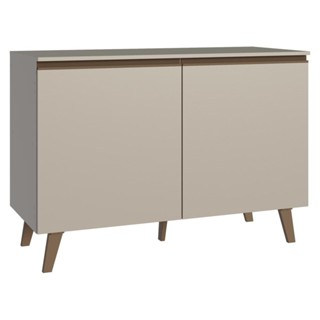 Balcão de Cozinha 120 cm 2 Portas Com Pés Crema Nice Madesa em Oferta na Shopee