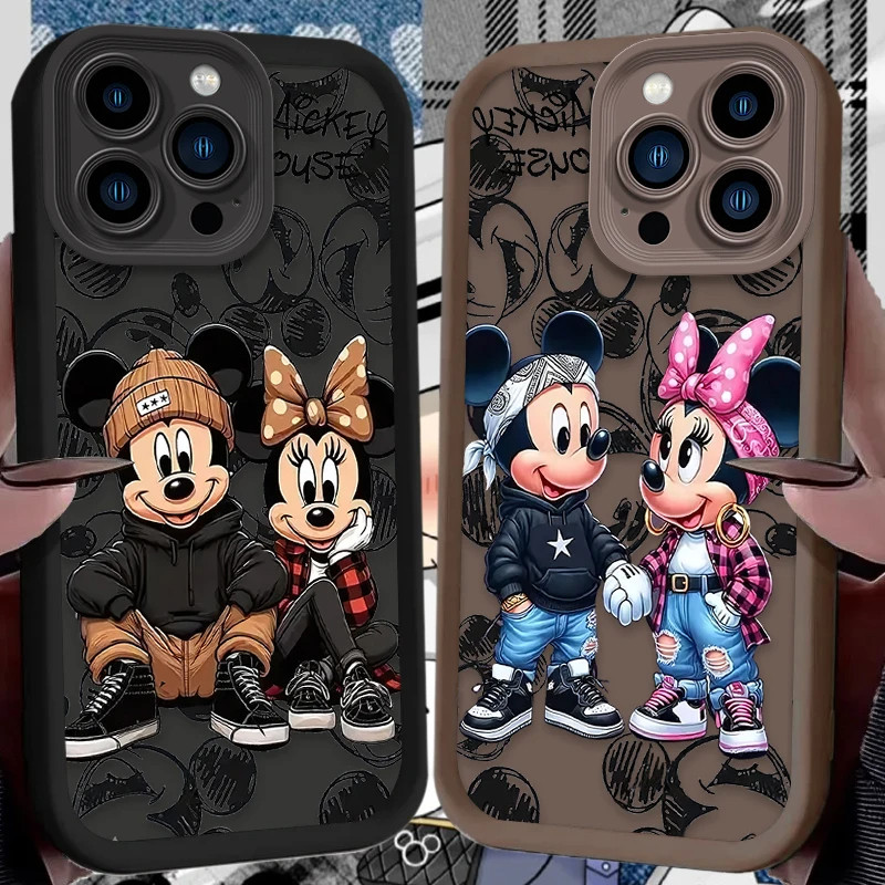 Moda Bonito Disney Mickey Minnie Caso De Telefone Para itel A90 A80 A70 A60 A60S A50C RS4 A25 Ultra S24 S23 + Silicone M em Oferta na Shopee