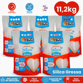 Kit 10 Areia Sílica Grossa Great Pets para Gatos - 1,6 Kg em Oferta na Shopee