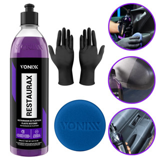 Restaurax Restaurador Plásticos Automotivo Kit Vonixx + Luva em Oferta na Shopee