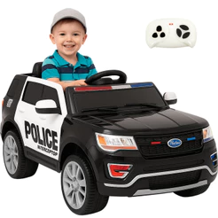 Carro Elétrico Infantil Biemme Blazer Polícia Preto 12V Controle
