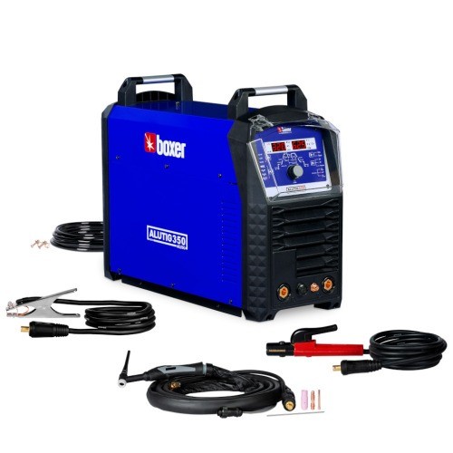 Máquina de Solda Boxer Alutig 350 Sem Refrigeração TIG (ACDC) e Eletrodo Revestido (MMA) MonofásicaTrifásica (220v)