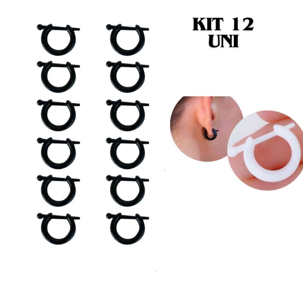 CARTELA 12 PECA（6 pares） Brinco de argola UNISEXX falso Coquinho Acrílico