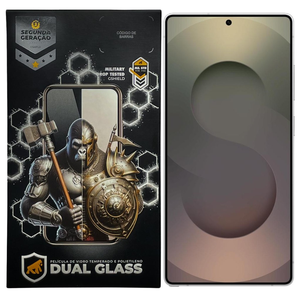 Película para Samsung Galaxy S25 Ultra - Dual Glass Preta - Gshield em Oferta na Shopee