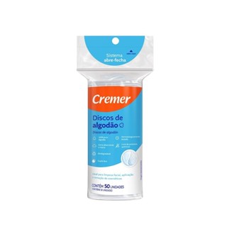 Algodão Cremer Face Lisa Disco - Embalagem com 50 Unidades em Oferta na Shopee