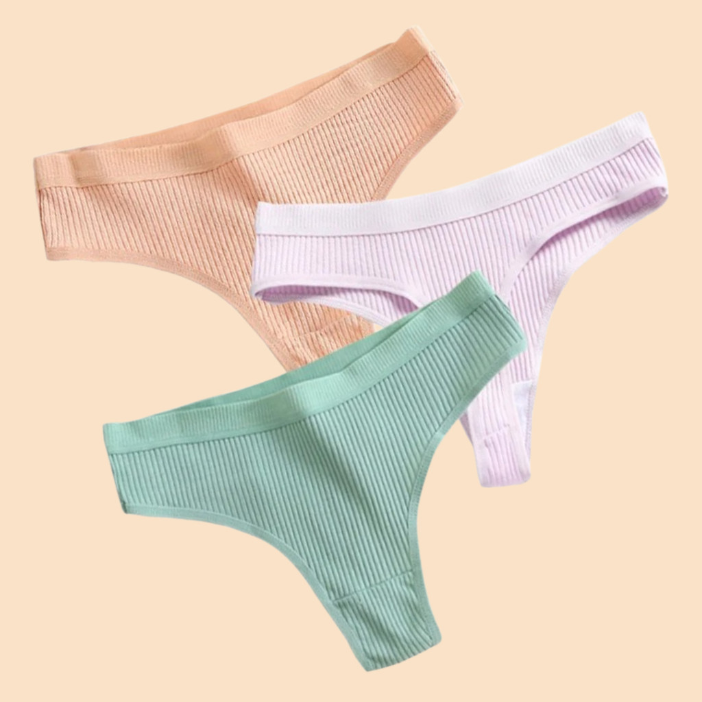 KIT Calcinhas Algodão Fio Dental Canelada Confortável Dia a Dia Feminina Sensual Escolha o KIT em Oferta na Shopee