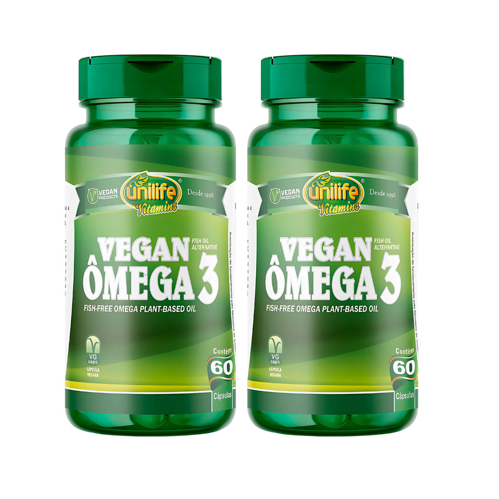 Kit 2 Un Omega 3 Vegan 60 Cápsulas Unilife