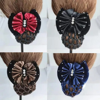 Kit 3 Presilha de Laço com Rede para Cabelo