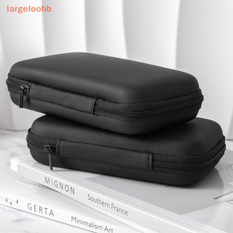 [largeloohb] Portátil 3C Rígido Digital Gadgets Armazenamento Bolsa Carregador De Fone De Ouvido De Couro Artificial Cas