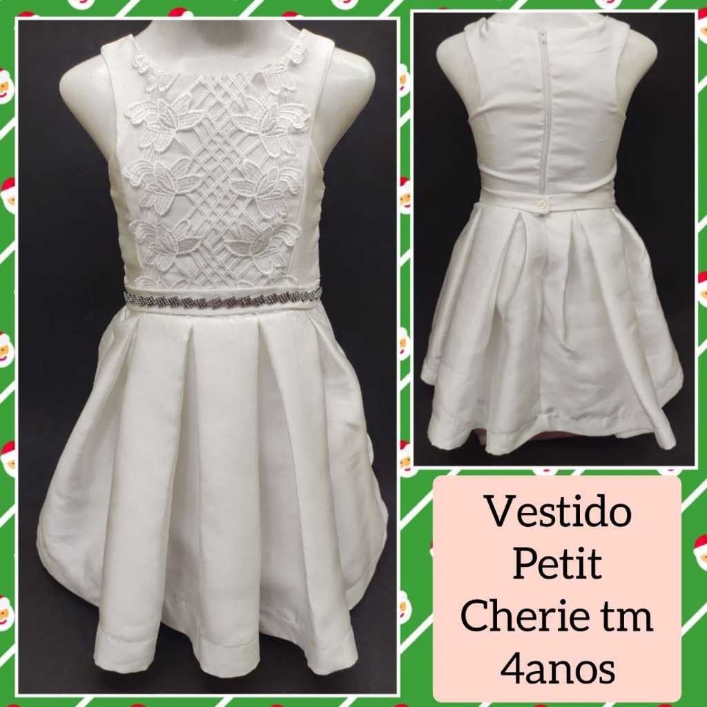 Vestido Infantil Petit Cherrie Tm 4 Anos Recicle Mamãe e bebê Brecho Infantil