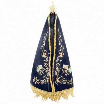 Nossa Senhora Aparecida Manta Tecido 35,5cm - Imagem em Resina Decorativa 🙏 | Enfeite Religioso | Fé e Proteção