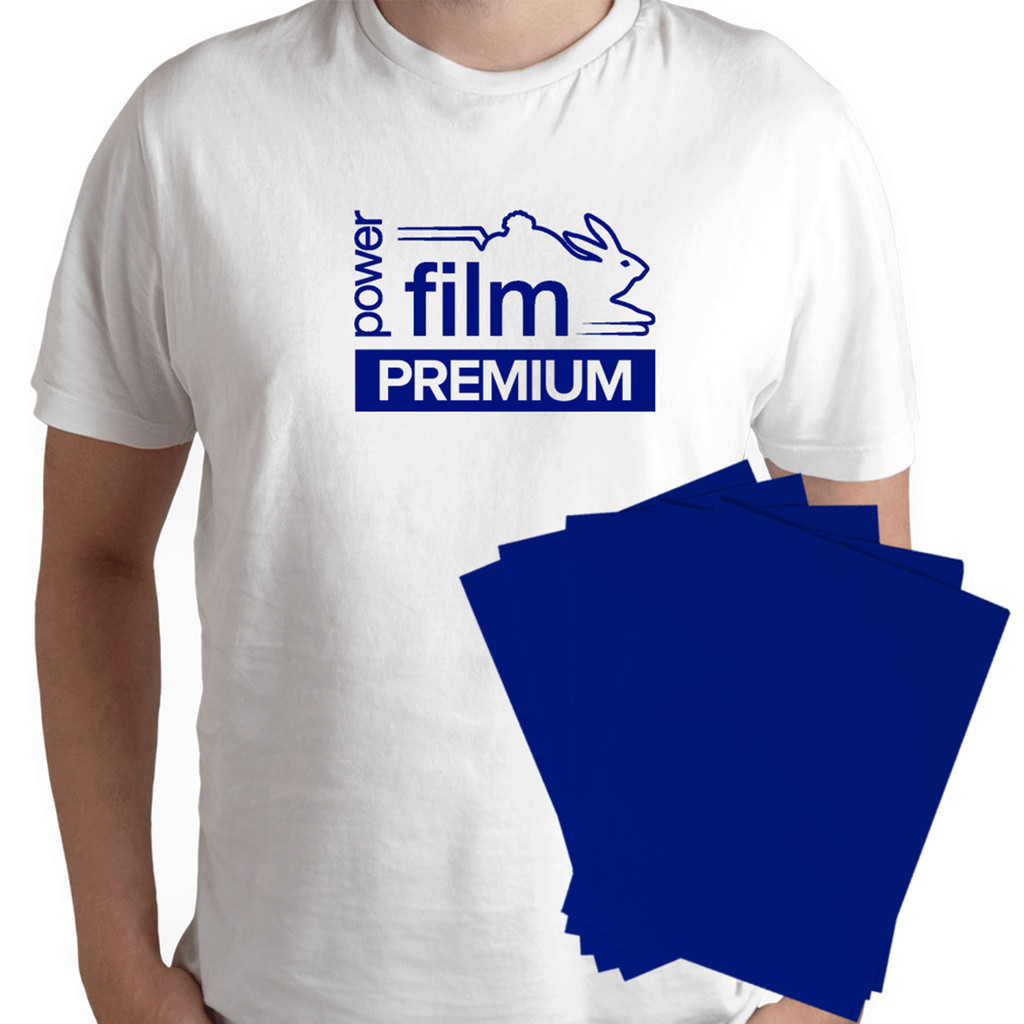 Filme de Recorte Power Film Premium A3 Azul Royal - 5 Folhas adesivo para roupa termocolante , adesivo termocolante , adesivo termocolante para tecido , termocolante para roupa , termocolante para tecido