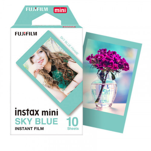Filme Instax Mini Fujifilm Sky Blue - 10 Fotos em Oferta na Shopee