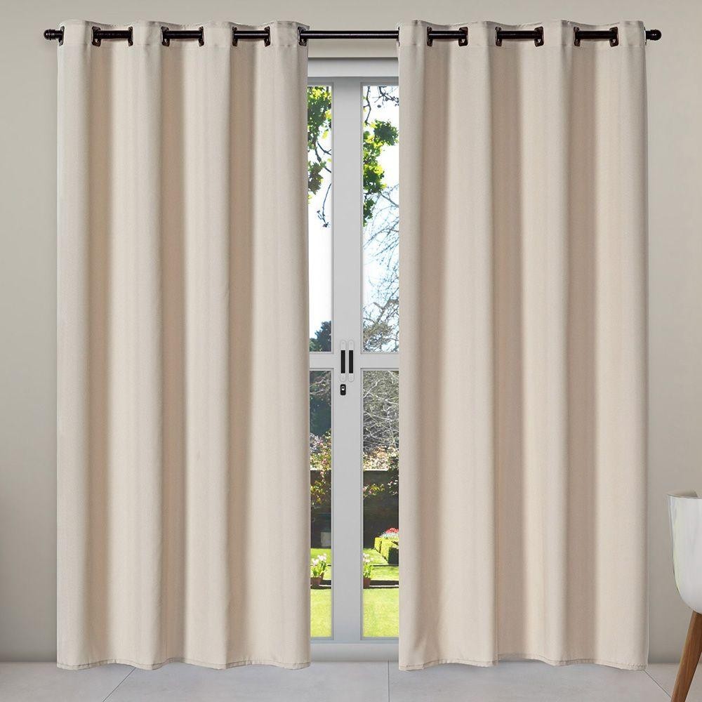 Cortina Isa Varão Tecido Oxford 4,00M X 2,50M - Avelã em Oferta na Shopee