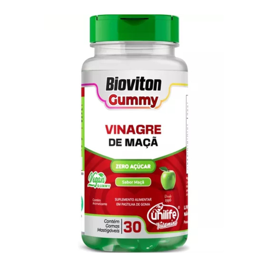 Gummy Vinagre De Maçã 30 Gomas - Unilife em Oferta na Shopee