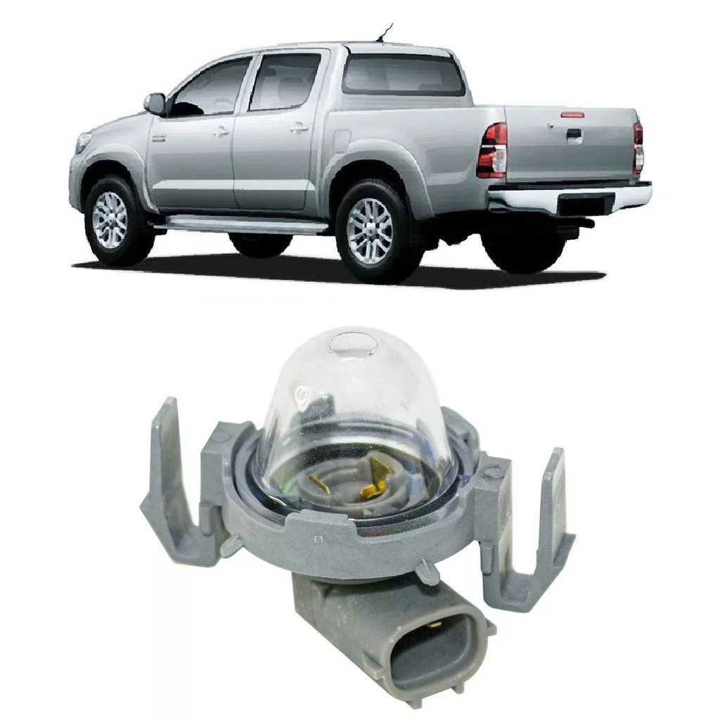 Luz Placa Hilux 2005 2006 2007 2008 2009 2010 2011 2012 2013 2014 Com Soquete Lanterna Placa Traseira