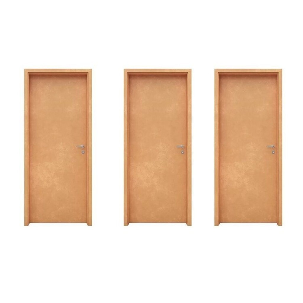 Kit com 3 Portas de Madeira 210x80cm Espessura 3,5cm Mso Eucatex em Oferta na Shopee