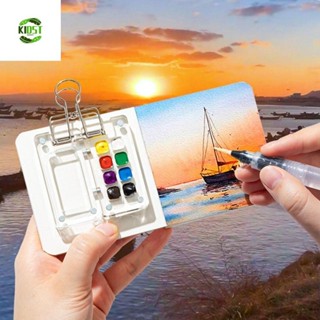 Paleta De Pintura Em Aquarela KIDST , Mini Caixa De Pigmento Grade 8/15 , Vazia Dobrável Portátil em Oferta na Shopee