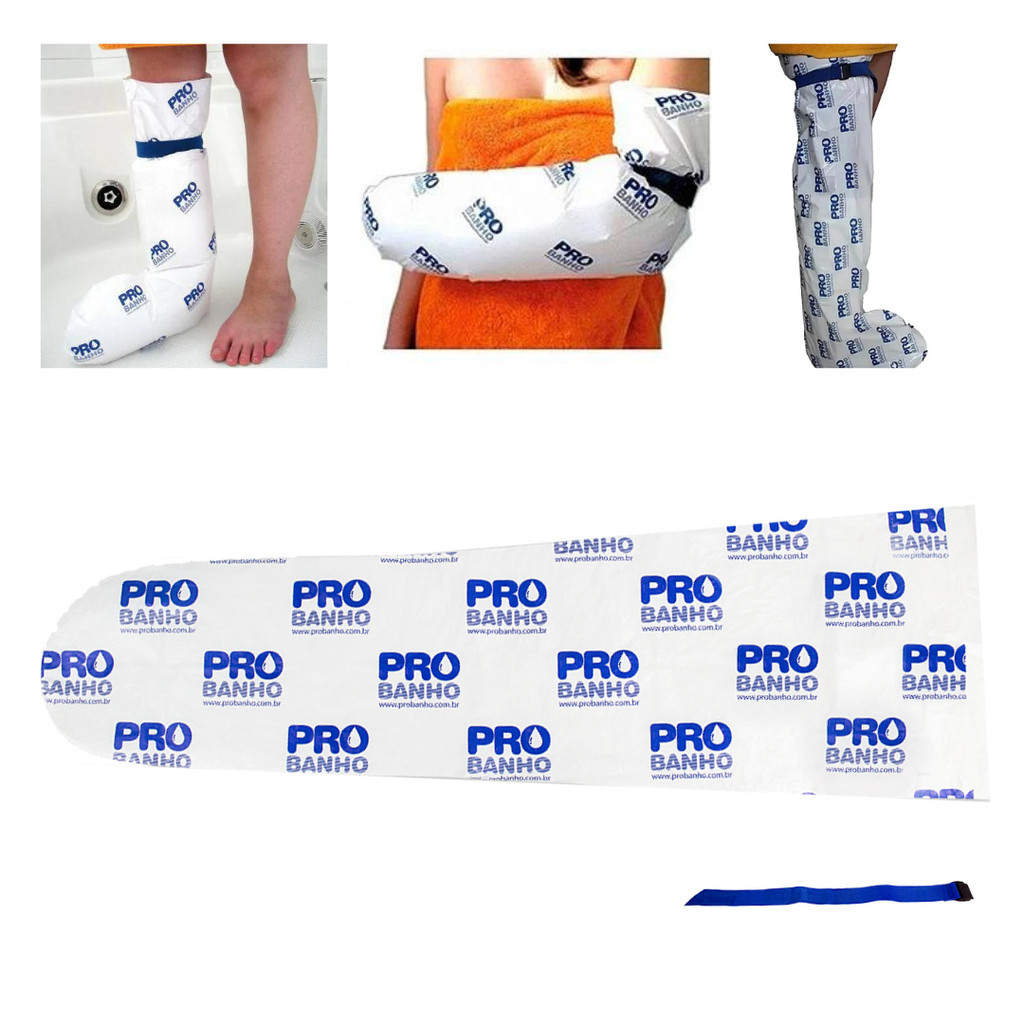 Protetor De Gesso Pro Banho Prático E Confortável Bioflorence em Oferta na Shopee