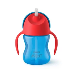 Copo com Canudo Philips Avent Dinossauro Azul 200ml