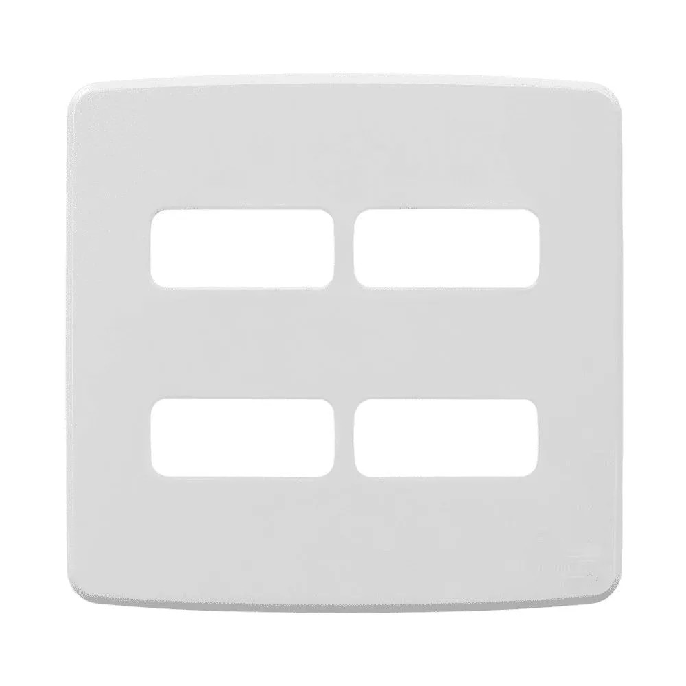 PLACA 4X4 4 POSIÇÕES BRANCO COMPOSE - WEG