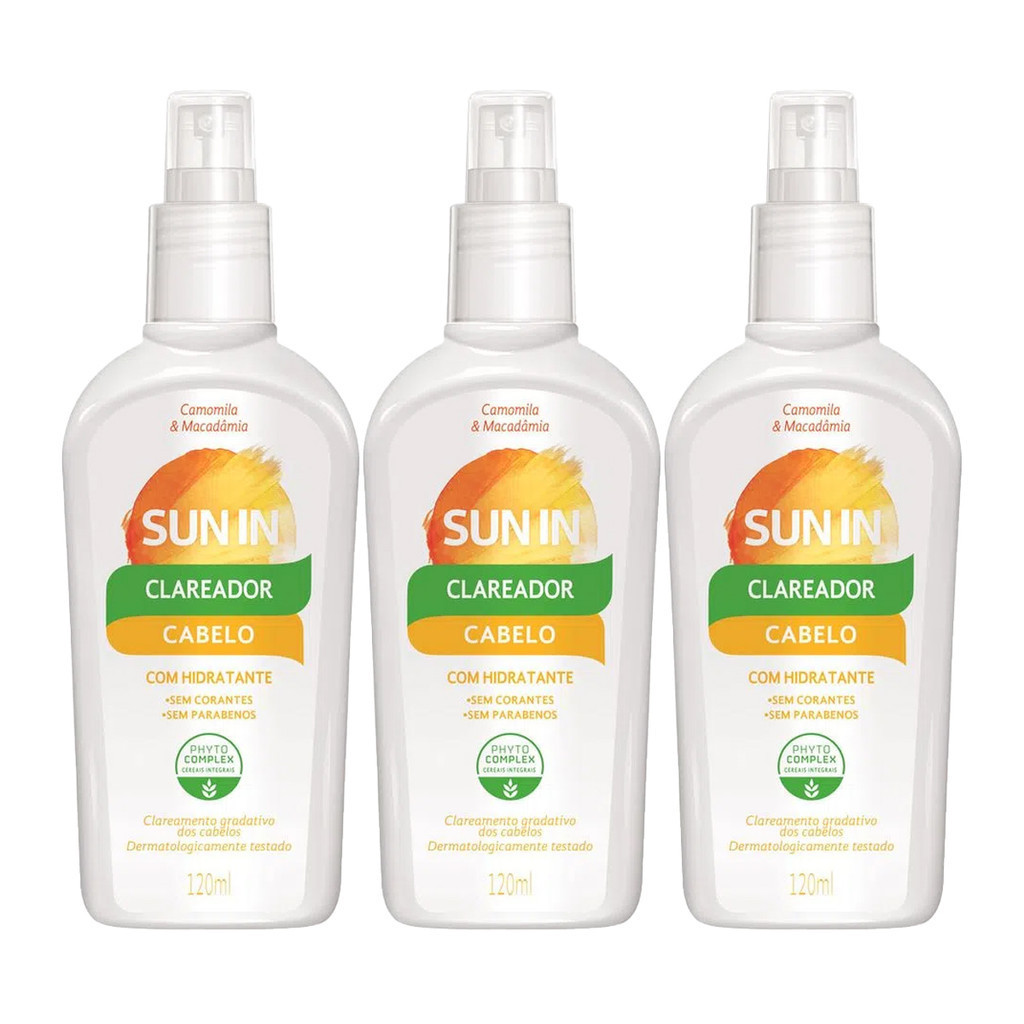 KIT C/3 SUN IN PARA CABELOS PHYTOERVAS 120ML em Oferta na Shopee