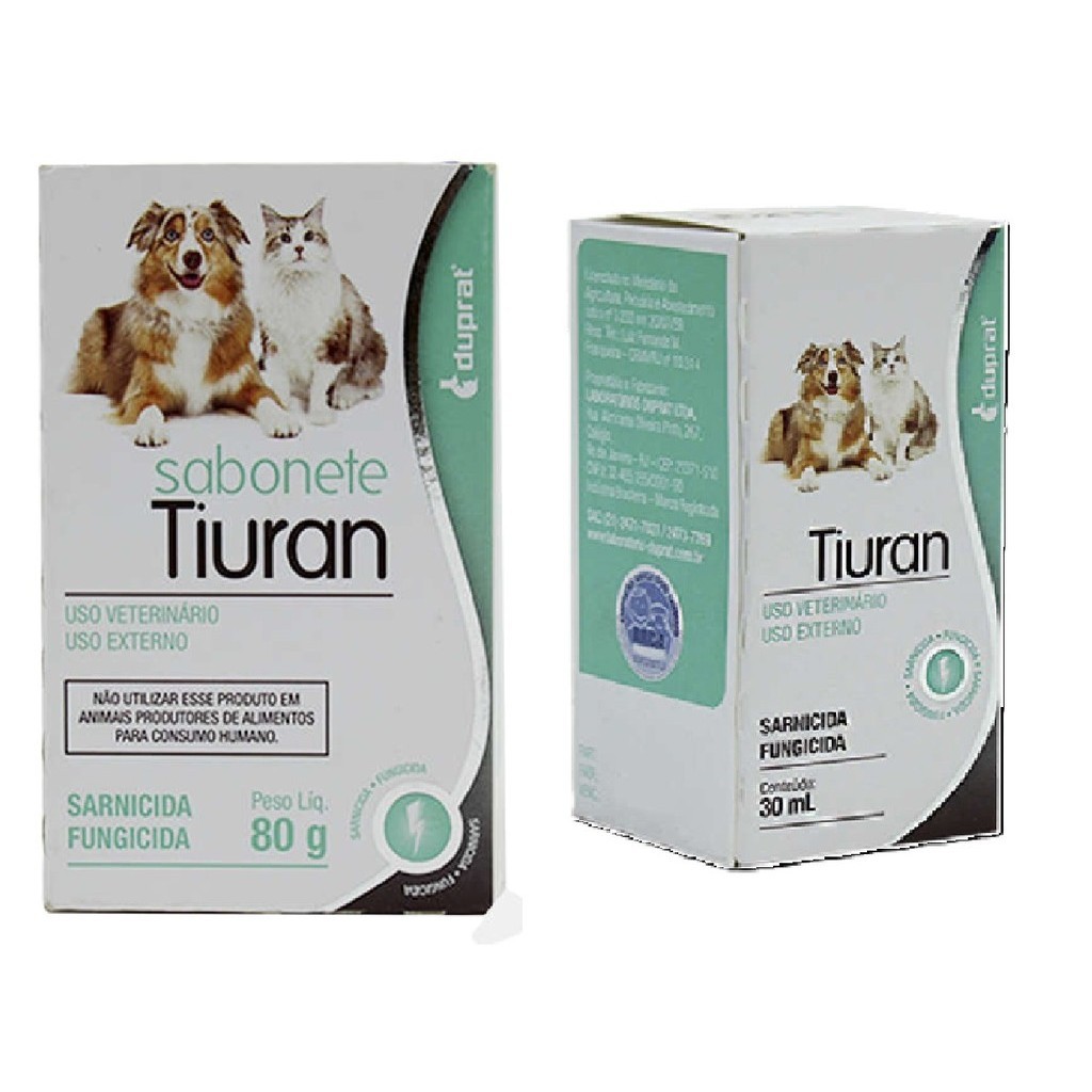 Kit Sabonete Tiuran 80 g + Solução Tiuran 30 ml