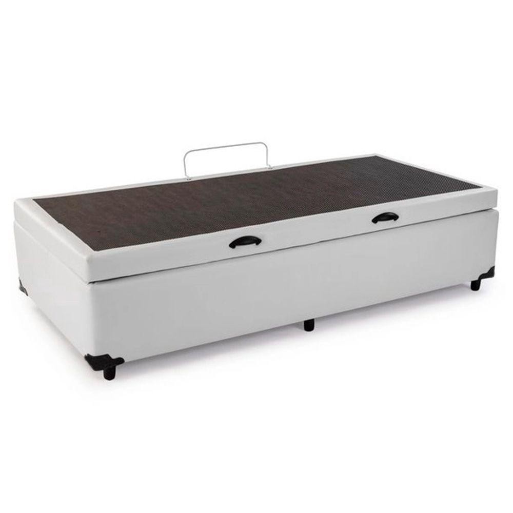 Cama Box Baú Solteiro Sintético Sereneprime Branco 88x188x44 - Home & Living