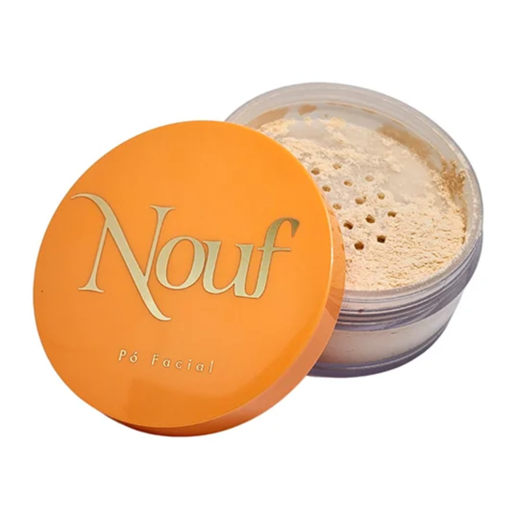 Po Facial Solto Nouf 01- 18g – Resistente à Água e Suor, Textura Fina com Efeito Blur Natural