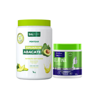 Creme de Pentear Explosão de Abacate + Gelatina 500g Beleza Natural em Oferta na Shopee