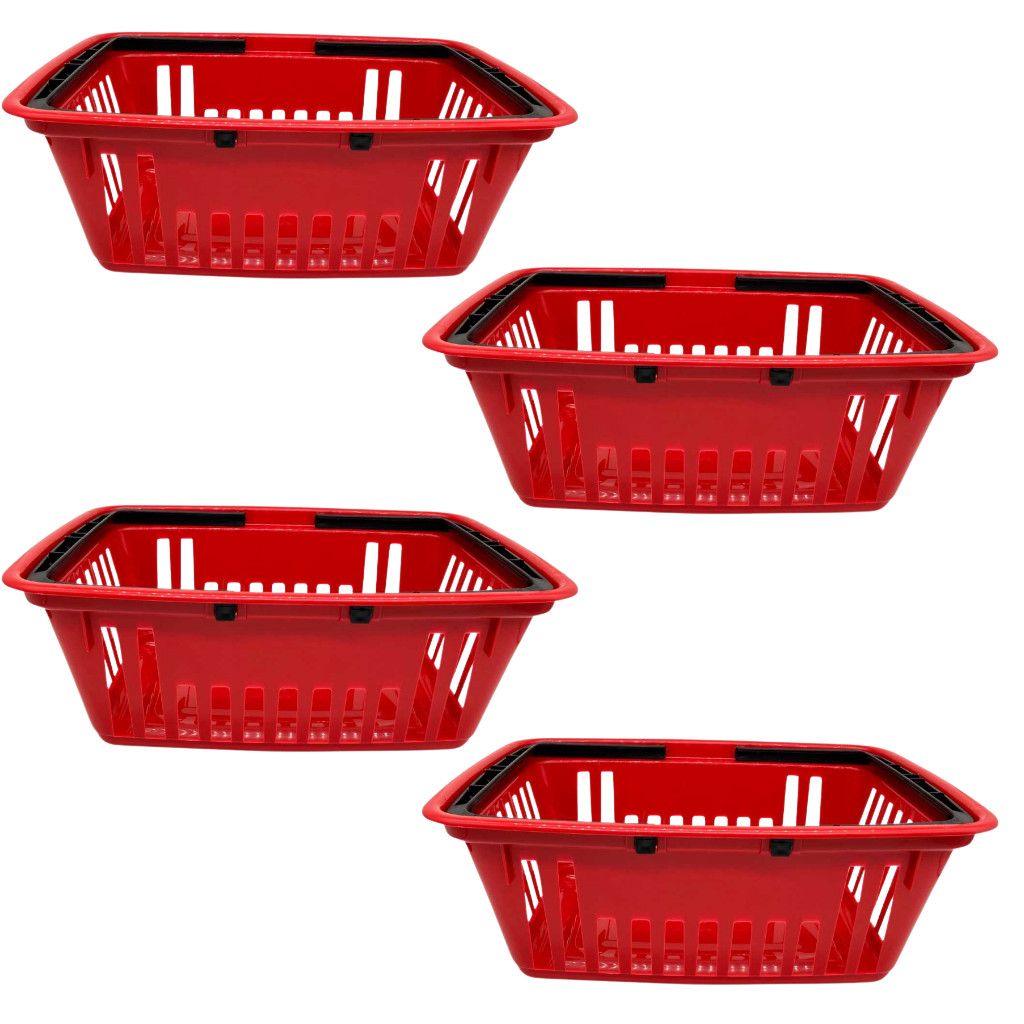 Kit 4 Cesta Cestinha Mercado Supermercado Reforçada em Oferta na Shopee