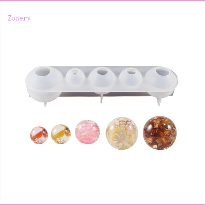 Zona Delicada Esfera Resina Moldes Silicone Para Esferas Ornamentos Desmoldagem Fácil