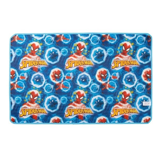 Tapete Infantil Dupla Face Recreio Impermeável 90x140cm - Jolitex Homem Aranha Teia
