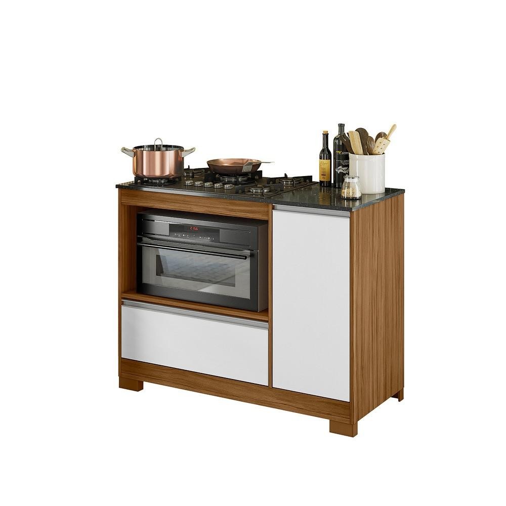 Balcão para Cooktop 5 Bocas Notável NT 3050 Freijó/Branco