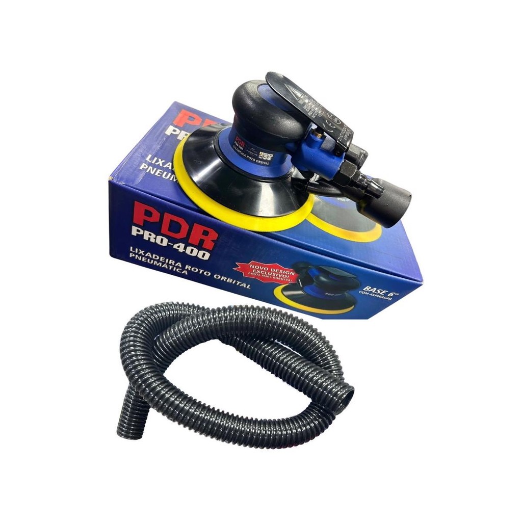 Lixadeira Pneumática Roto Orbital 6 Profissional Pro-400 Pdr Cor Preto e Azul em Oferta na Shopee