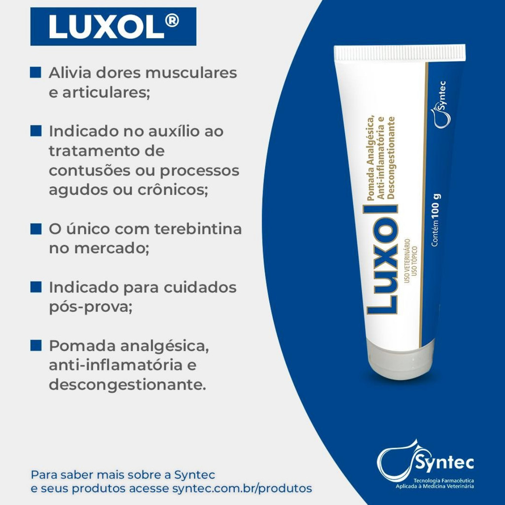 Kit 2 Luxol Syntec Pomada para Equinos - 100g — imagem 2 de 2