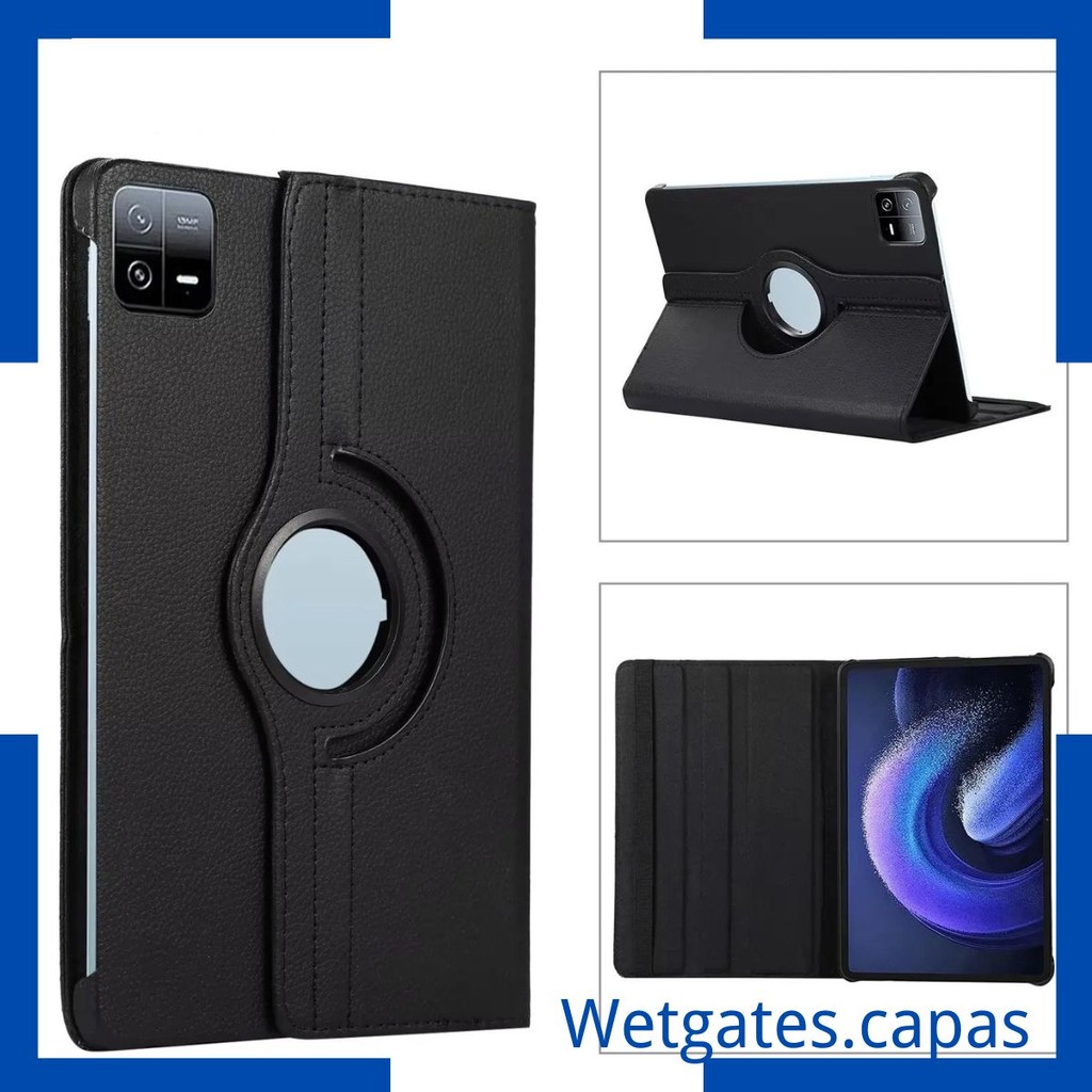 Capa Tablet Giratória 360, Couro Sintetico Capa protetor Compativel Xiaomi Pad 6, Mi Pad 6 Pro, 11 ", 2023