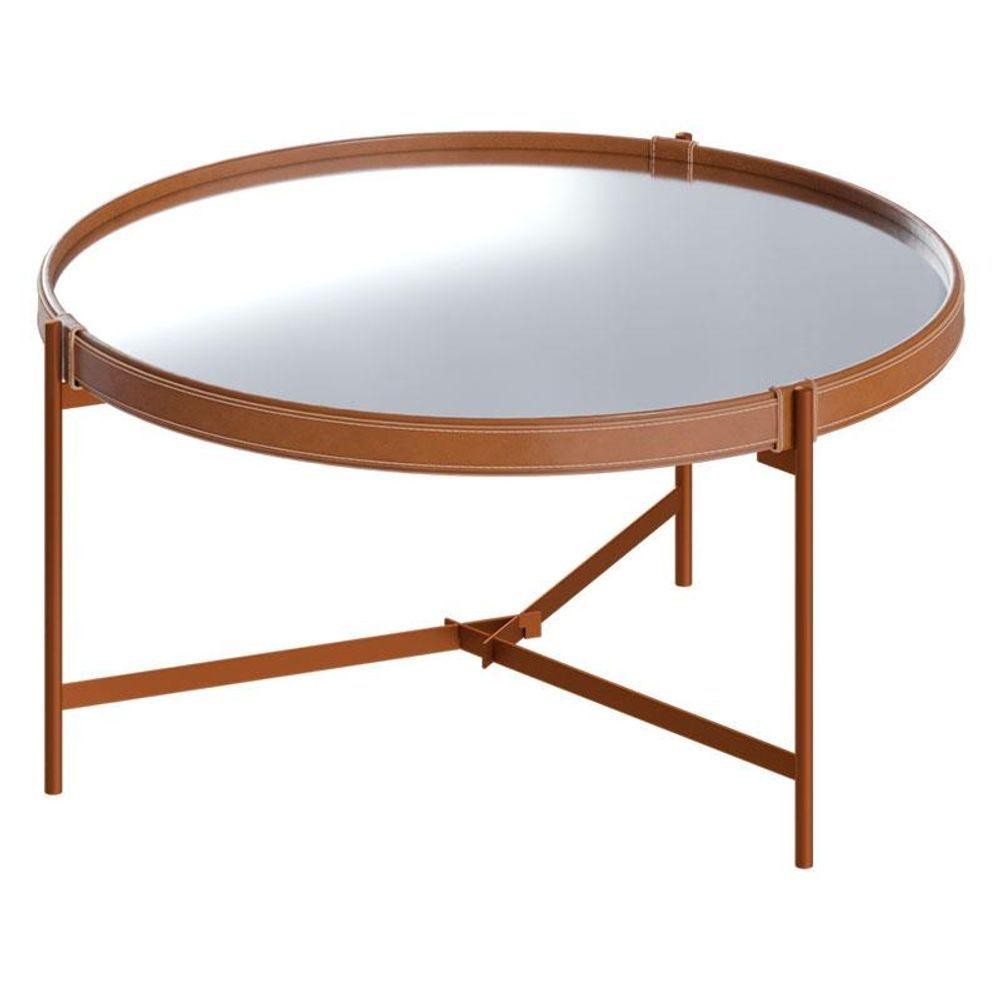 Mesa De Centro Aqua Pequena Com Espelho Cobre - Imcal em Oferta na Shopee