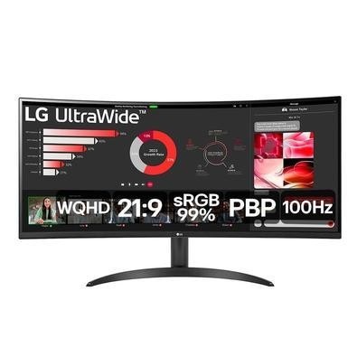 Monitor LG Ultrawide Curvo Tela Va 34 Wqhd Hdr10 34wr50qc-b